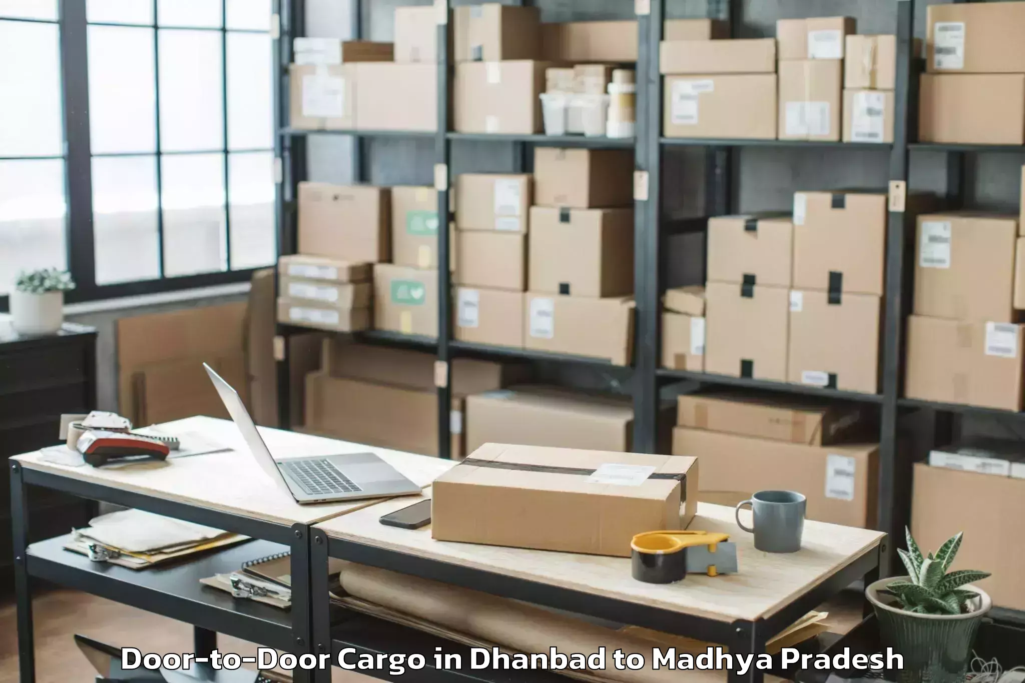 Professional Dhanbad to Iit Indore Door To Door Cargo